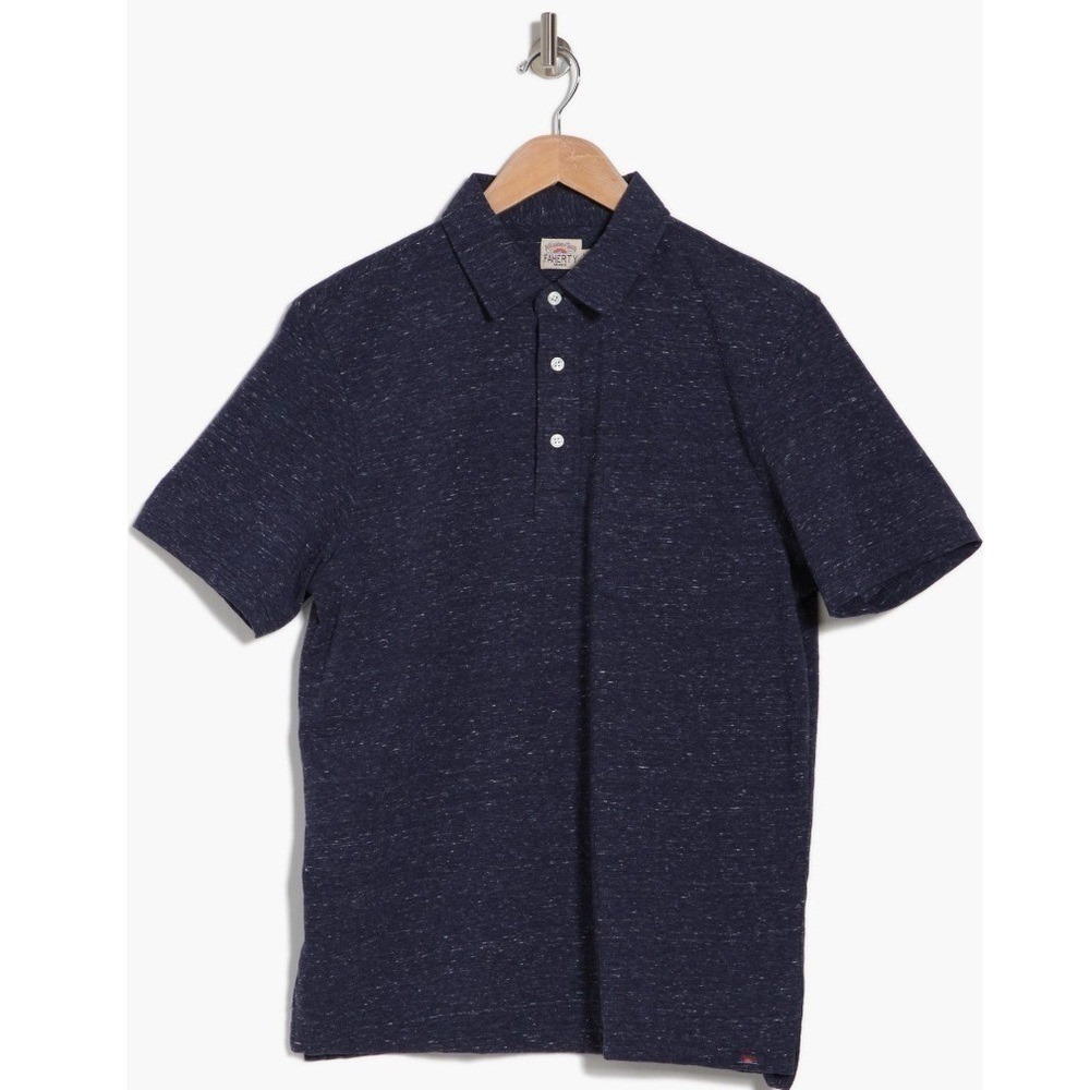 Faherty Heather Stretch Polo Men's Shirt, Navy, Size XL, NWT